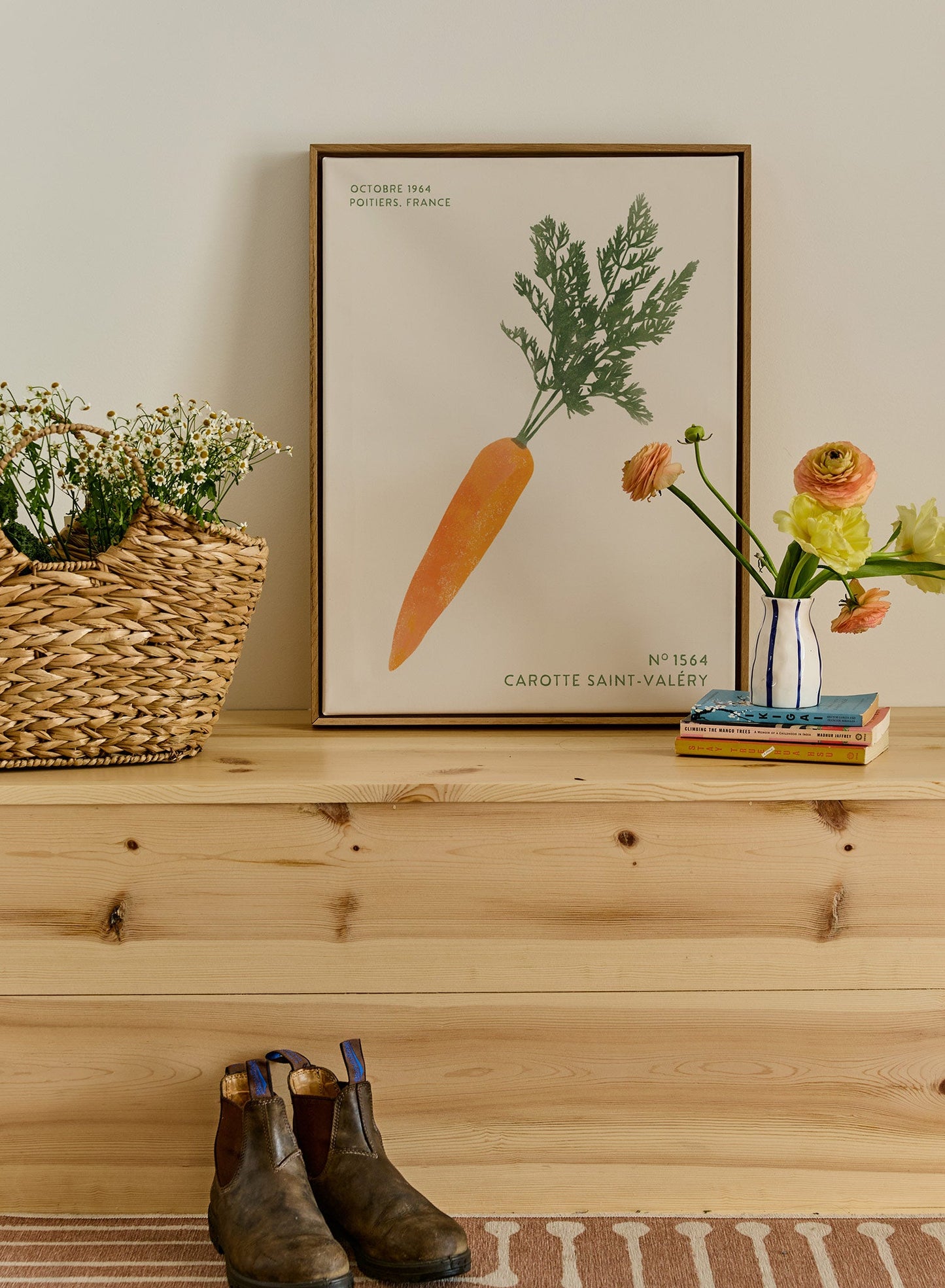 Block Print Carrot, Poster