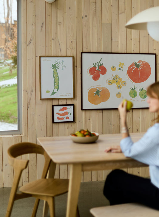 Heirloom Tomato Block Print, Poster
