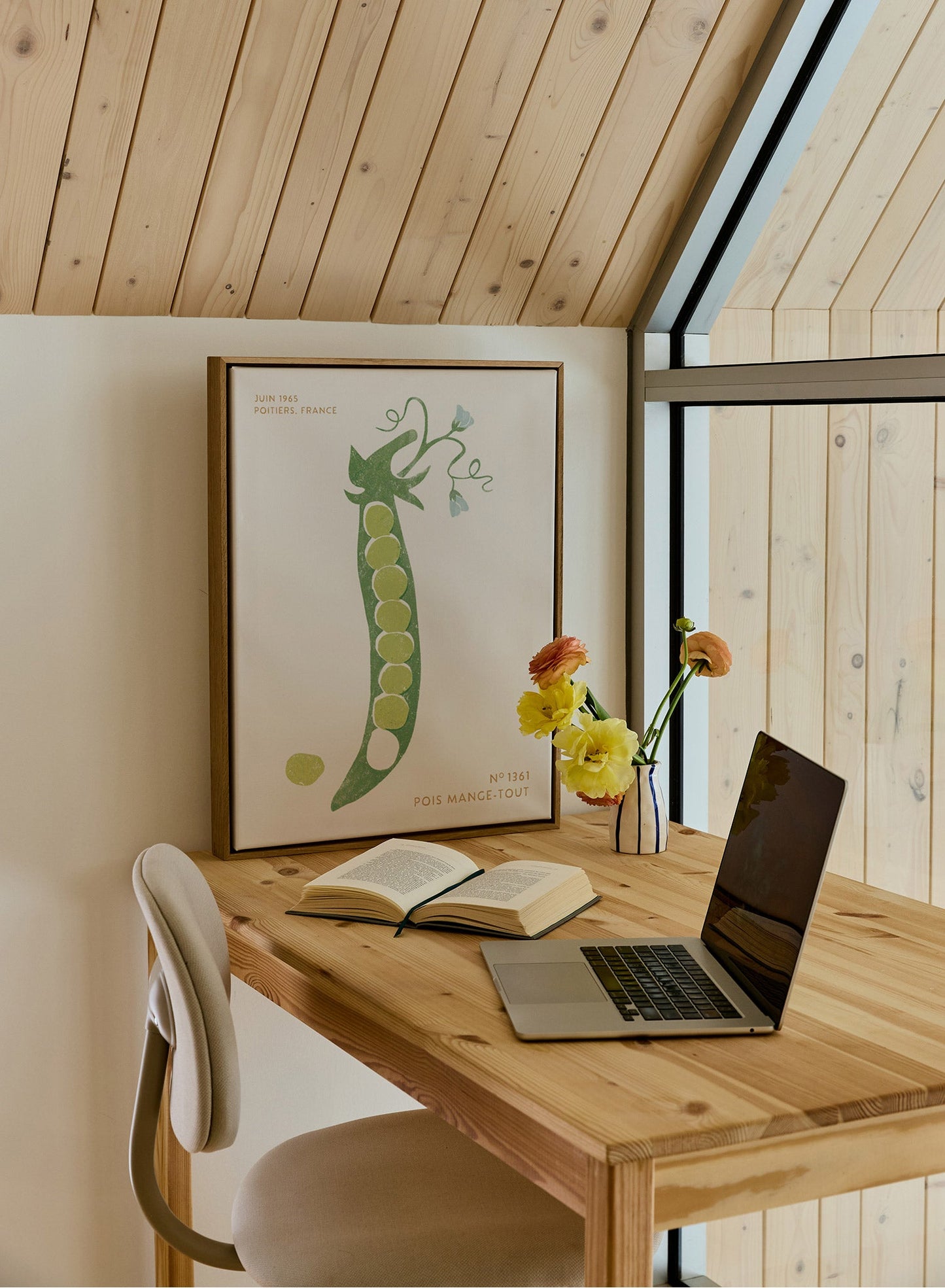 Block Print Peas in a Pod, Poster