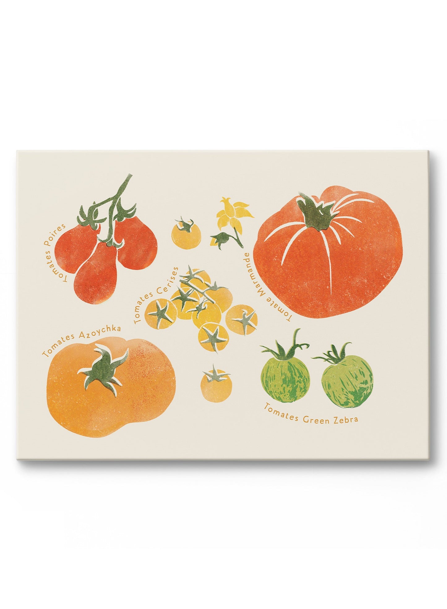 Heirloom Tomato Block Print, Poster