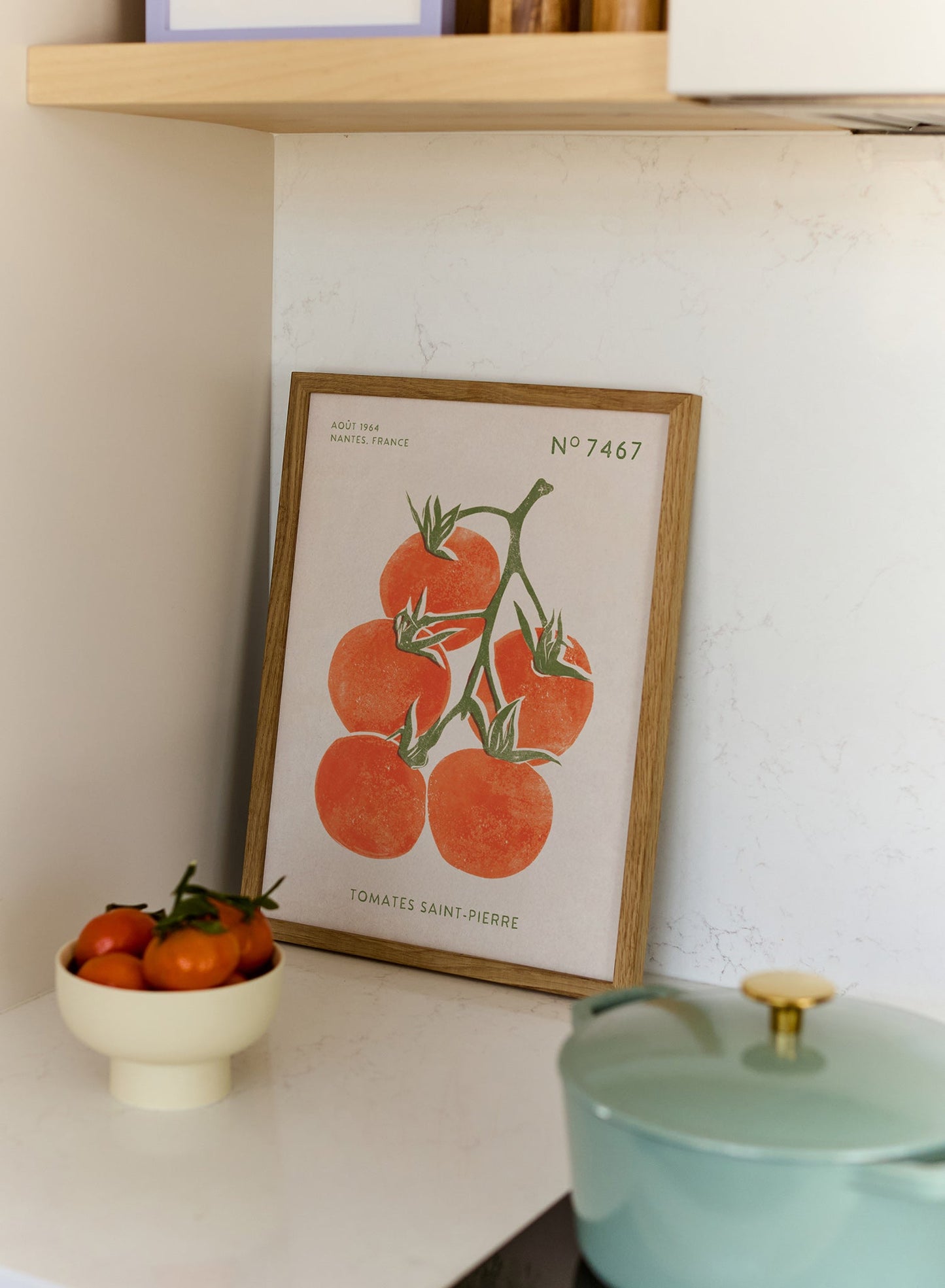 Block Print Tomatoes, Poster