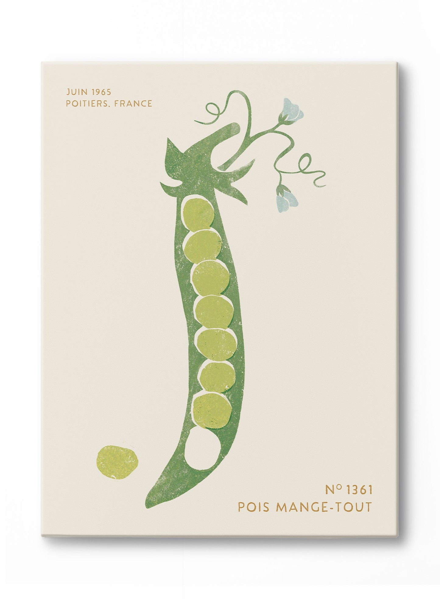 Block Print Peas in a Pod, Poster