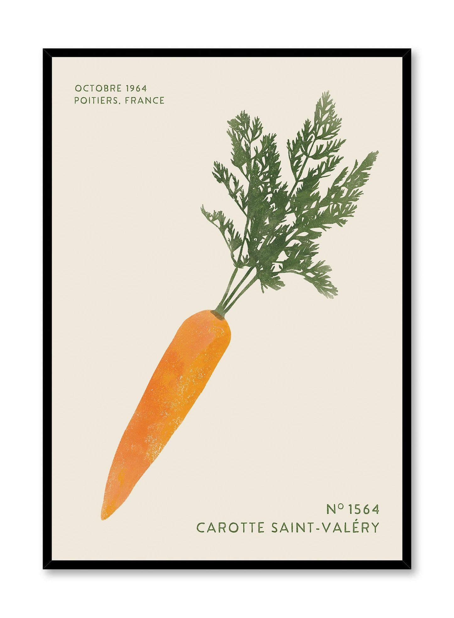 Block Print Carrot, Poster