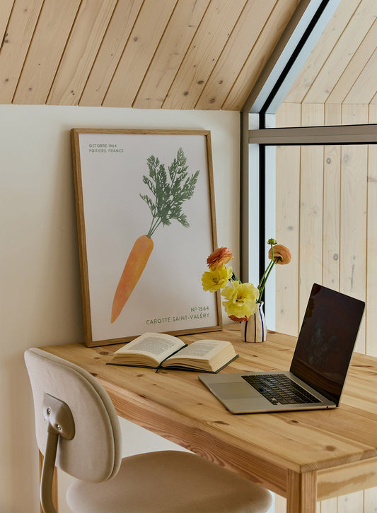 Block Print Carrot, Poster