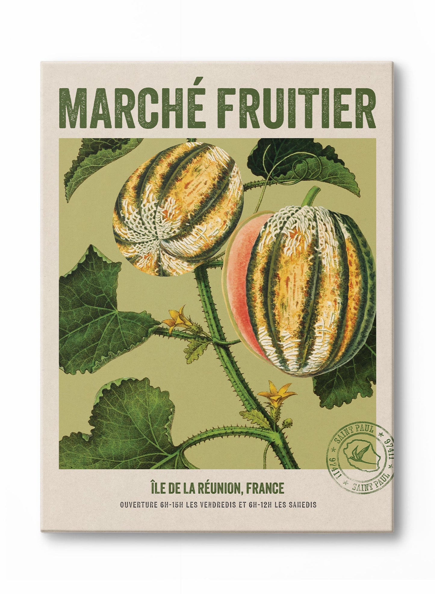 Marché Fruitier Reunion Island, Poster